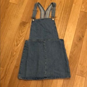 Denim overall dress